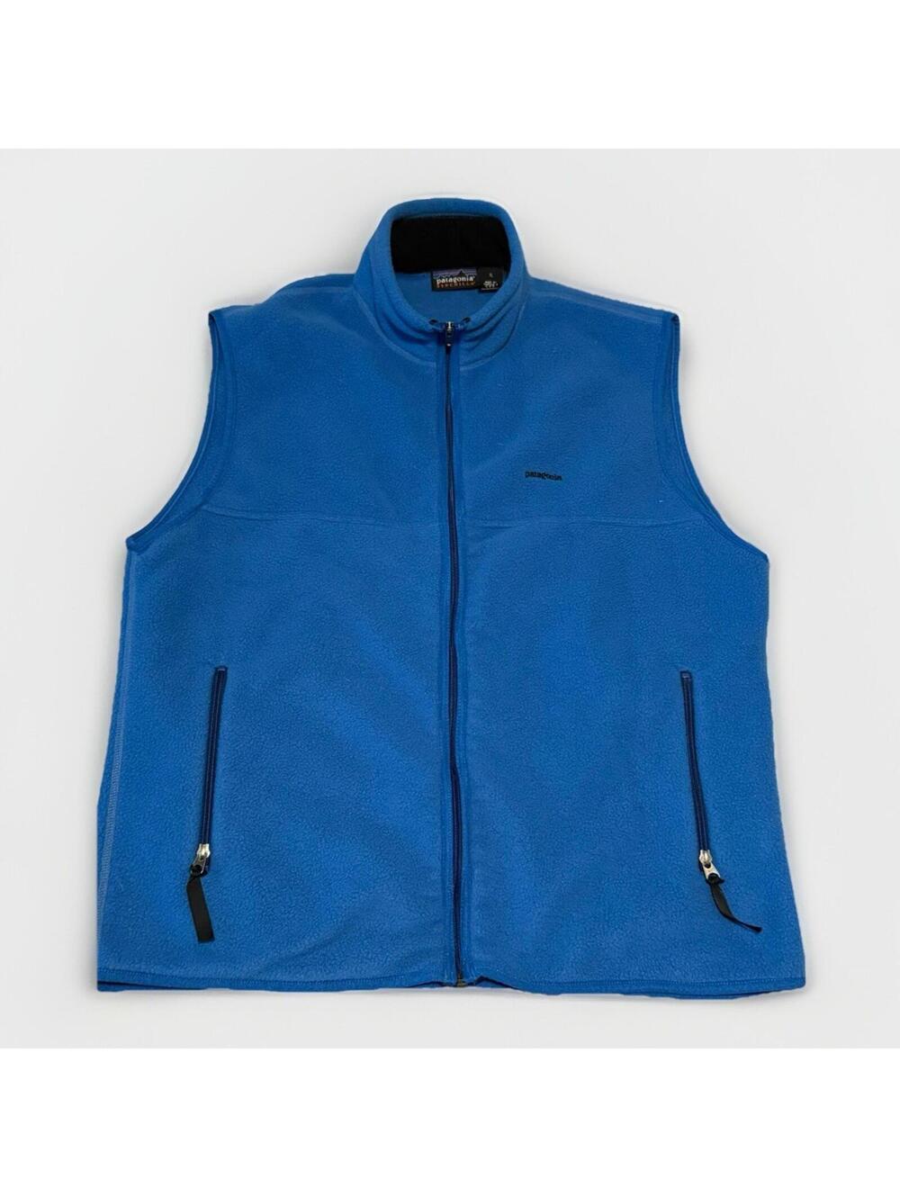 Vintage 90s Patagonia Synchilla Fleece Zip Up Vest Size XL USA Blue